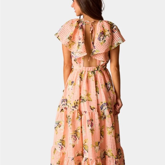Buddy Love CeCe Flutter Sleeve Maxi Dress Irish Rose Small Medium available NWT - Picture 3 of 6
